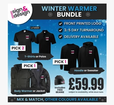 Personalised printed clothing winter warmer bundle
