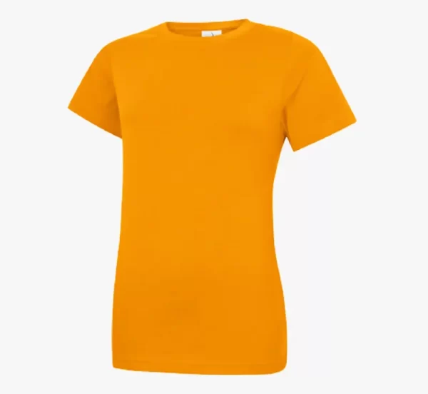 ladies tshirt uneek orange