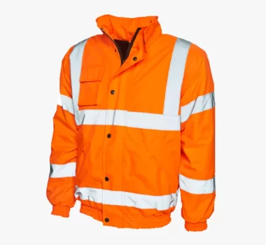 orange hi visability bomber jacket