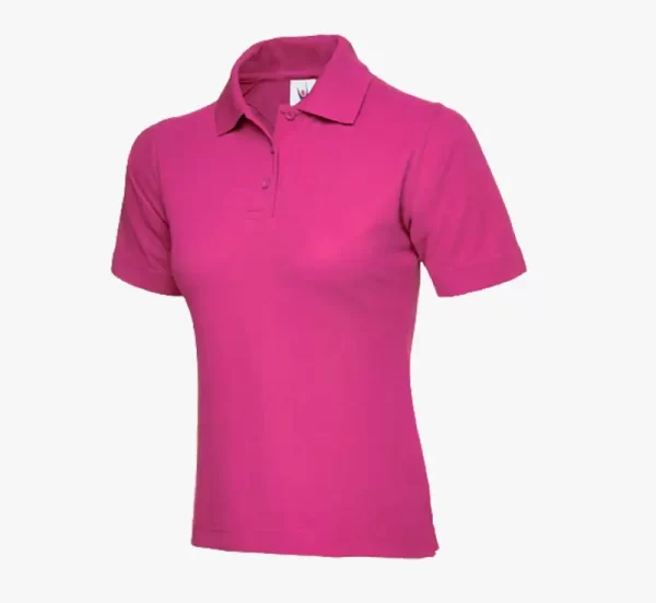 Uneek Ladies Polo Shirt hot pink