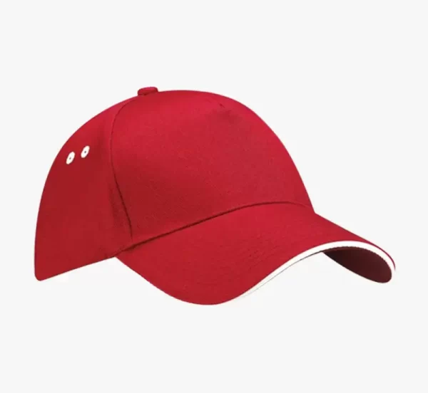 Beechfield Ultimate Contrast Cap red white