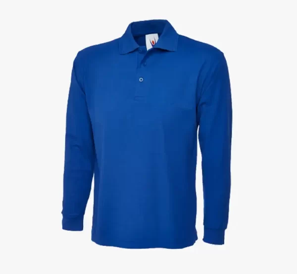 Royal blue Uneek Long Sleeve Polo Shirt
