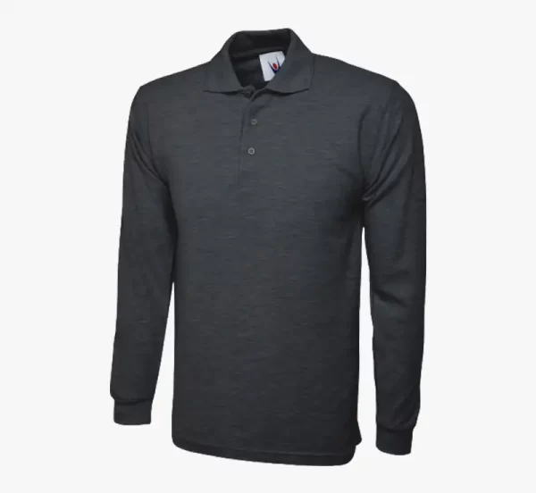 charcoal Uneek Long Sleeve Polo Shirt