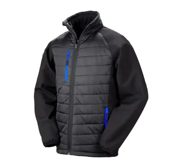 Result Compass Padded Softshell Jacket black and blue