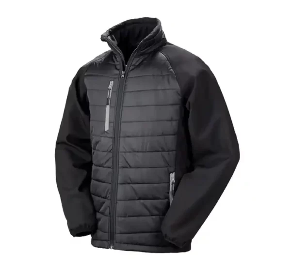 Result Compass Padded Softshell Jacket black and grey