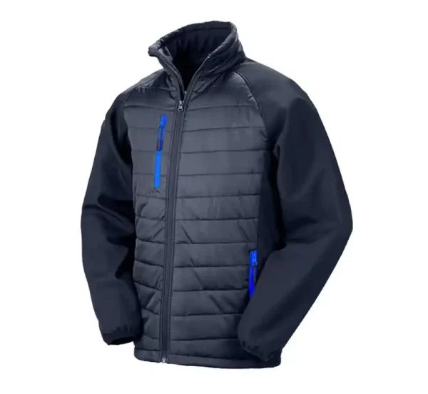 Result Compass Padded Softshell Jacket navy and blue