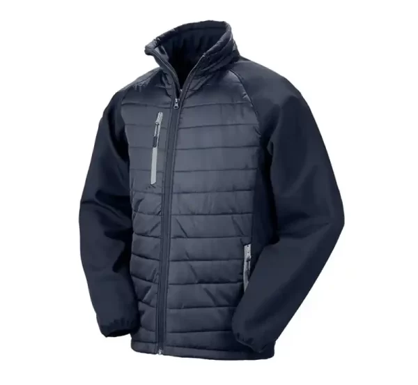 Result Compass Padded Softshell Jacket navy and grey