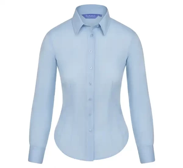 Essential long sleeve blouse sky blue